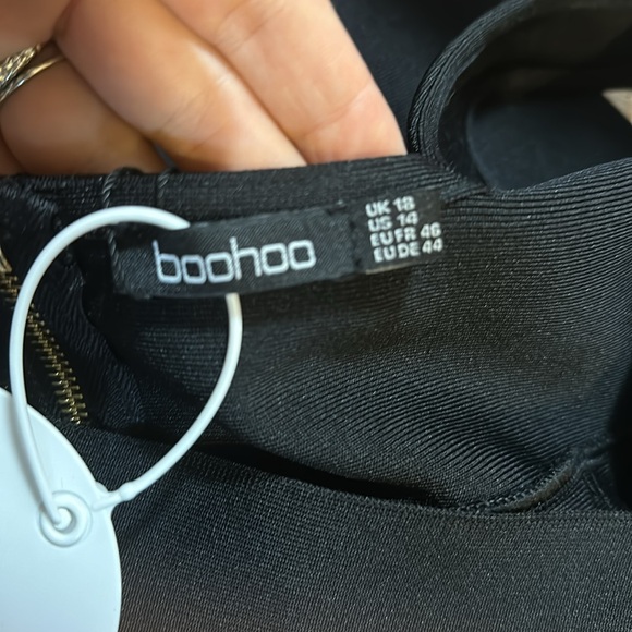 NWT Boohoo faux boned corset bodycon dress size 14 - Picture 7 of 8